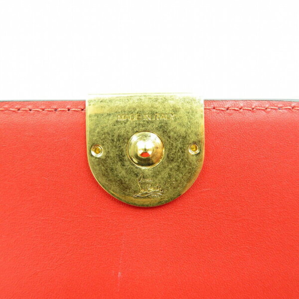 Christian Louboutin Eliza Compact Wallet leather blue red tri fold - Picture 8 of 8